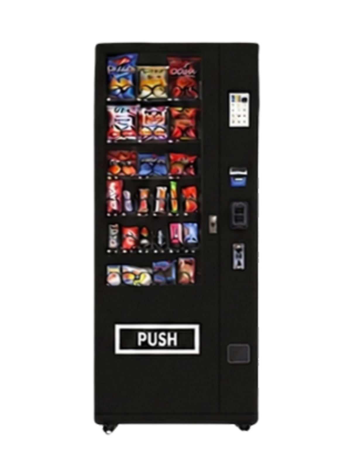 Máquina Expendedora de Snacks 36 Canales (Pantalla Táctil) en fondo blanco