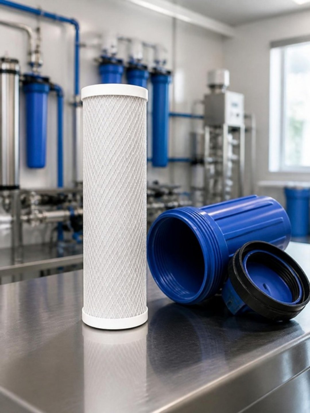 Filtro CTO de carbón en bloque de repuesto para sistema de ósmosis inversa de máquina expendedora de agua y hielo