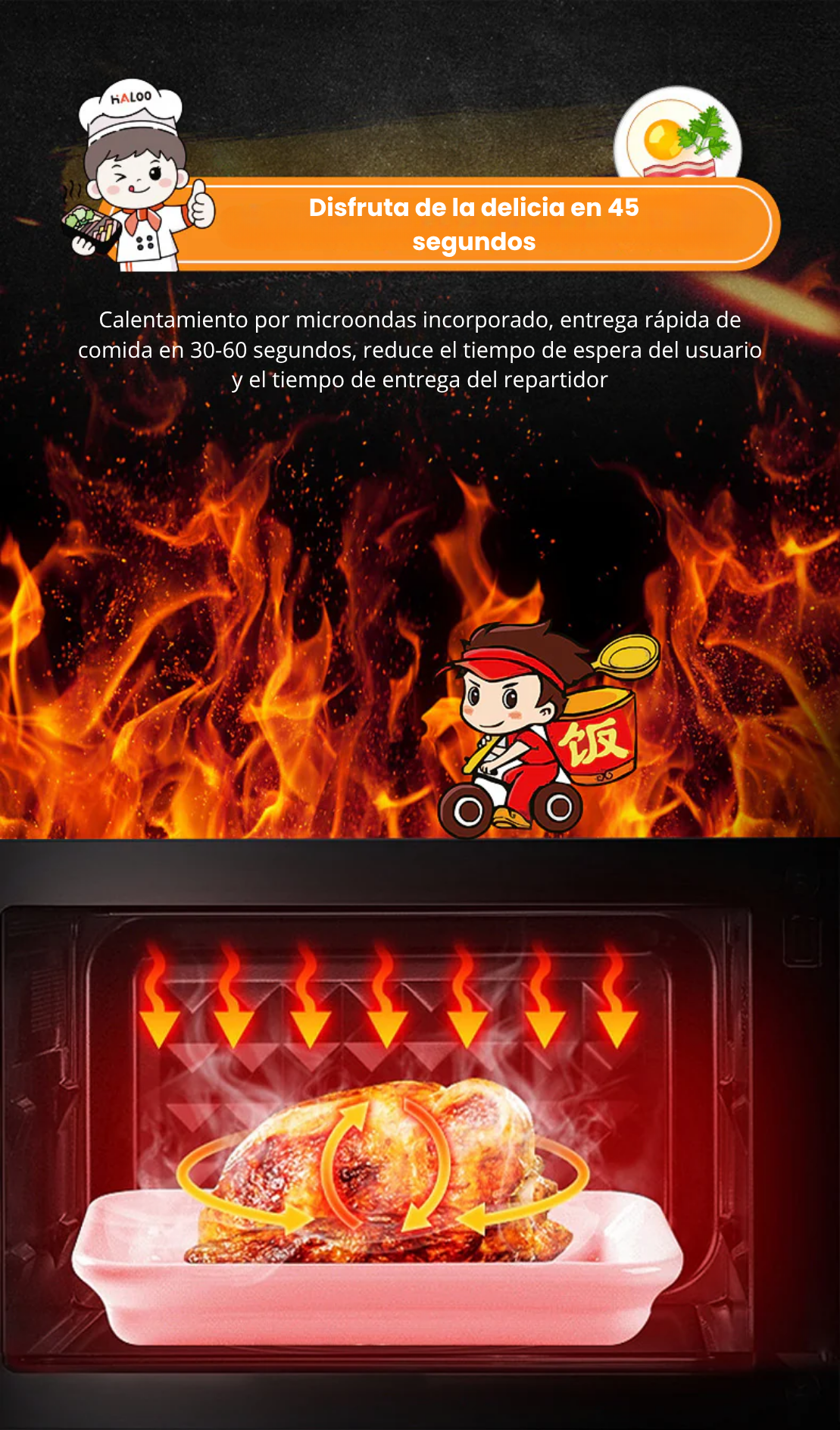 Pre-made food vending machine, box lunch, fast food automatic heating vending machine, cooked food vending machine