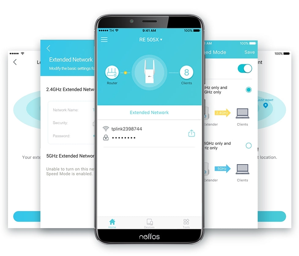 Repetidor / Extensor de Cobertura WiFi AX 1500 Mbps, doble banda 2.4 GHz y 5 GHz, con 1 puerto 10/100/1000 Mbps