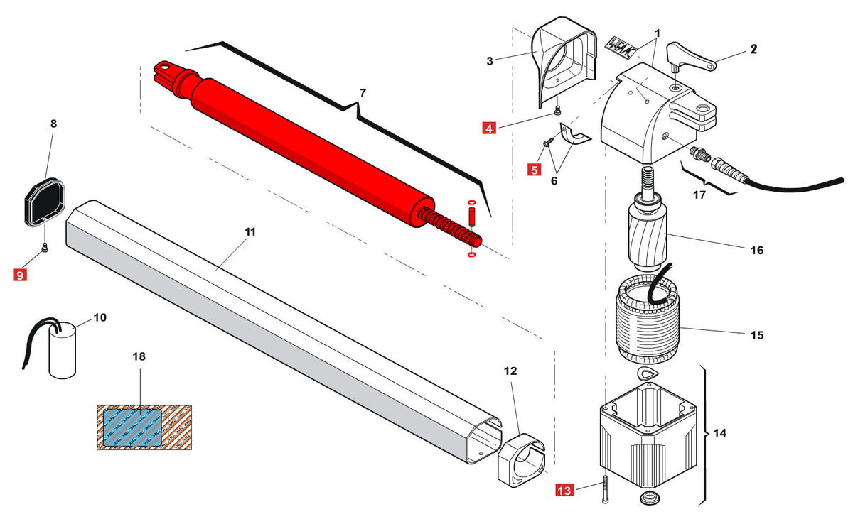 Embolo o Ensamble Frontal Para FAAC 412