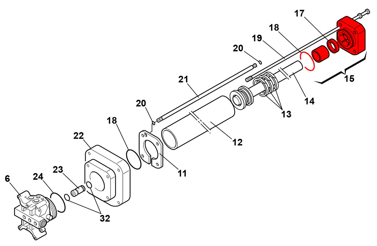 Brida de aluminio delantera para operadores FAAC 402/422