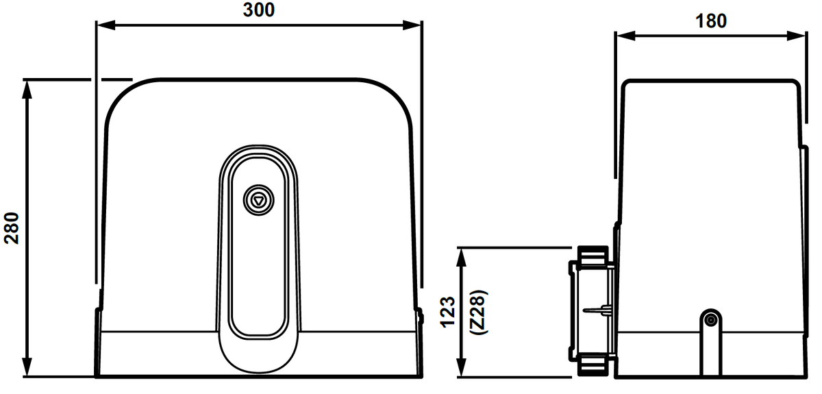 Operador FAAC C721 para Puertas Corredizas de hasta 800 kg / Compatible con Respaldo de Bateria / Longitud Maxima de la Hoja 15 Metros