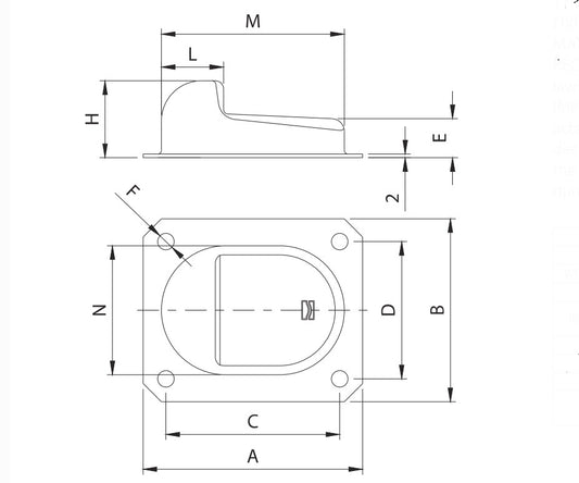 166P - Tope Pequeño Para Puertas Batientes o Abatibles