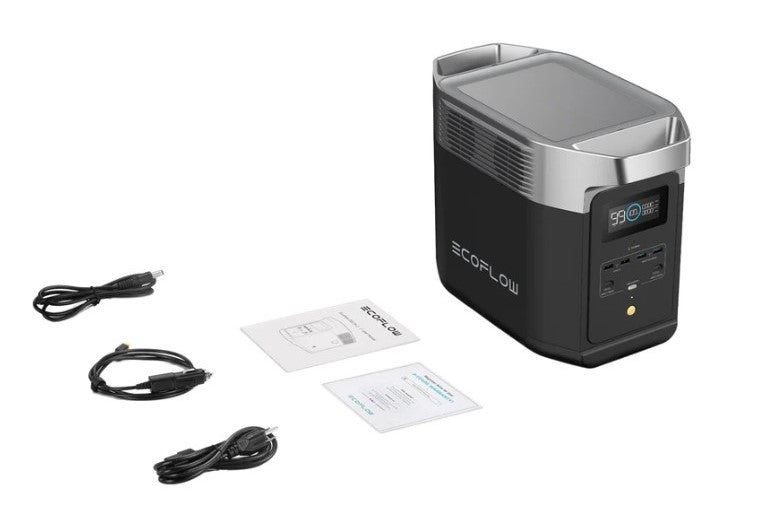 Estación de Energía Portátil de 980Wh Litio LFP / 10 Puertos AC 500 W (Max. 1000W) / 2 USB-C 100W / Cargador de Coche 10A a 12.6V / Conectividad WiFi
