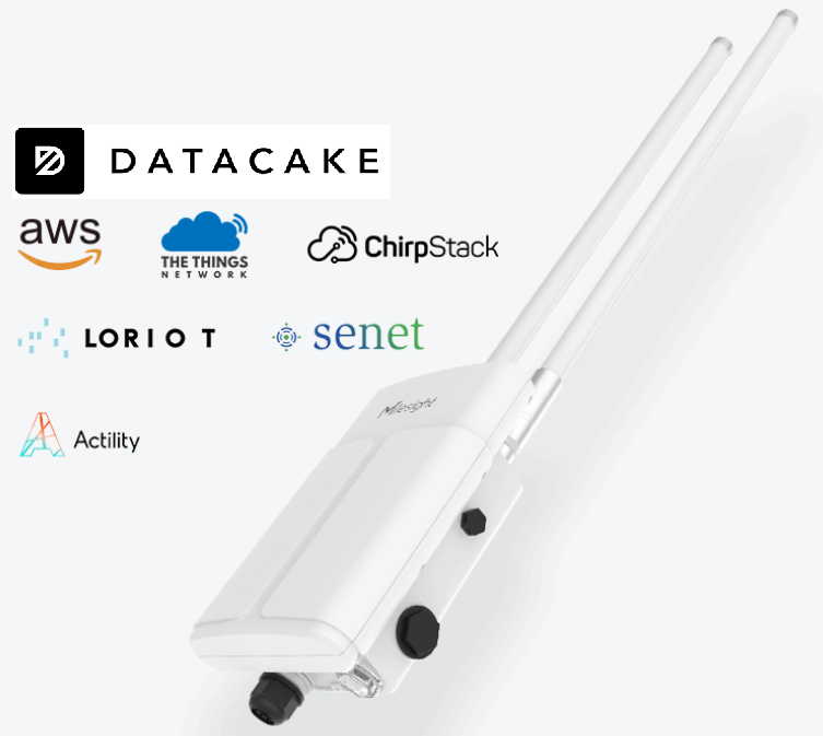 Gateway LoRaWAN para Exterior / 8 Canales / IP67 / 4G LTE / GNSS / PoE / Alcance 15 km / para BMS con BACnet y Modbus
