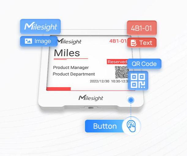 Display E-Ink LoRaWAN / Pantalla de Tinta Electrónica 4.2 Pulgadas / Oficina Inteligente y Señalización Digital / para BMS y Edificios Inteligentes