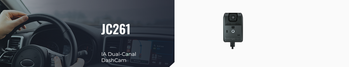 KIT Dashcam con sistema de control ADAS (asistencia de manejo) y Camara DMS con IA (JC170) / Multiples alarmas /Comunicación dos vías / ideal para