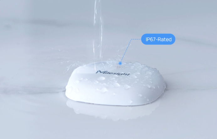 Mini Sensor Inteligente de Detección de Fugas de Agua LoRaWAN / Alarma Inmediata / IP67 / para BMS, Baños Inteligentes y Hogar