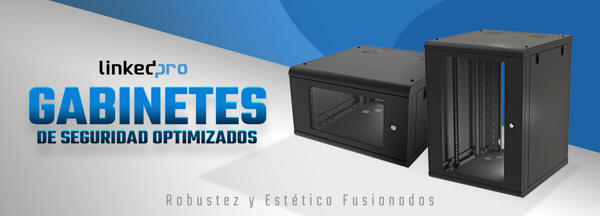 Gabinete de Pared con Puerta de Cristal Templado, 455mm de Profundidad, 6U Rack de 19'', Acero Reforzado