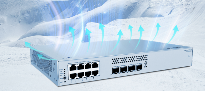 Switch de Acceso eKit Administrable / Capa 2 / 8 Puertos PoE+ Gigabit + 2 SFP + 2 SFP+ / PoE Perpetuo / Presupuesto PoE 128 W / Sin licenciamiento