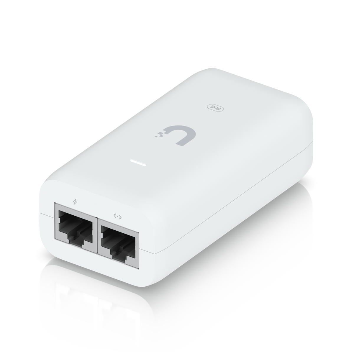 Inyector / Adaptador POE UniFi U-POE (48 VDC, 0.32 A hasta 15W) puerto Gigabit, ideal para equipos UniFi, incluye cable AC