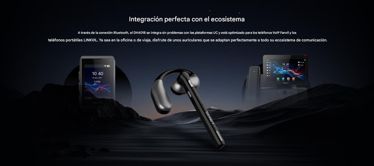 Diadema Bluetooth / 5.4 Multipoint / Cancelación Ruido AI ENC / Diseño Open-Ear / Gancho Ergonómico / Estuche de Carga