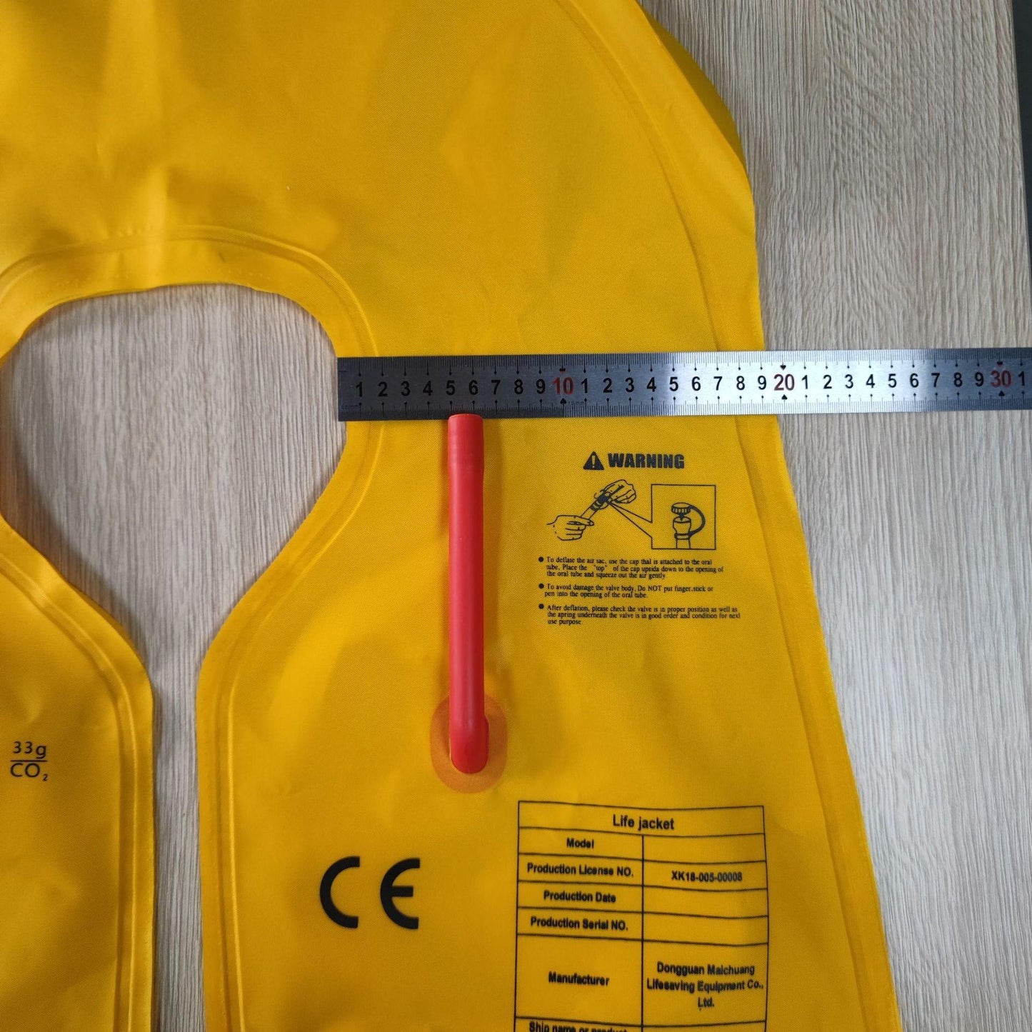 500 piezas de Saco de aire de chaleco salvavidas inflable de tiro manual airbag anti-ahogamiento Tela compuesta TPU - Ciaespinoza.com