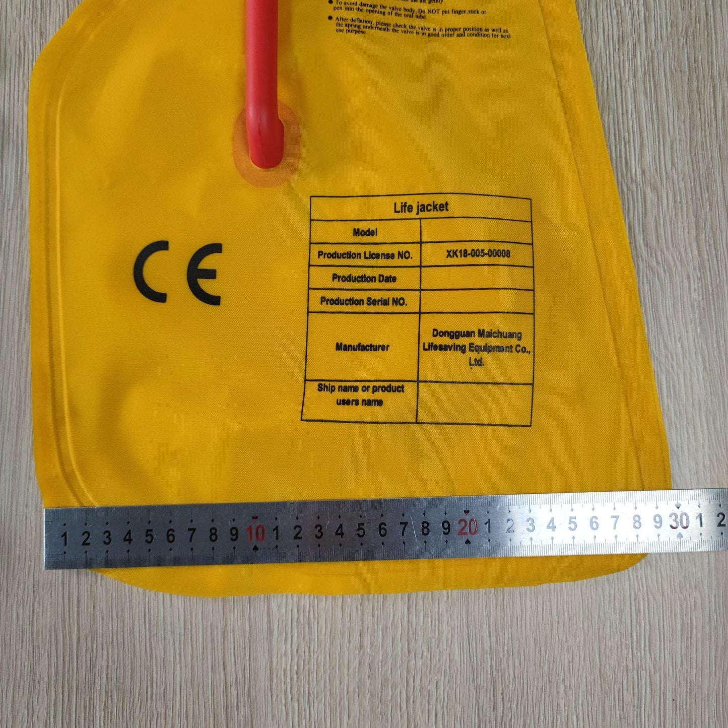 500 piezas de Saco de aire de chaleco salvavidas inflable de tiro manual airbag anti-ahogamiento Tela compuesta TPU - Ciaespinoza.com