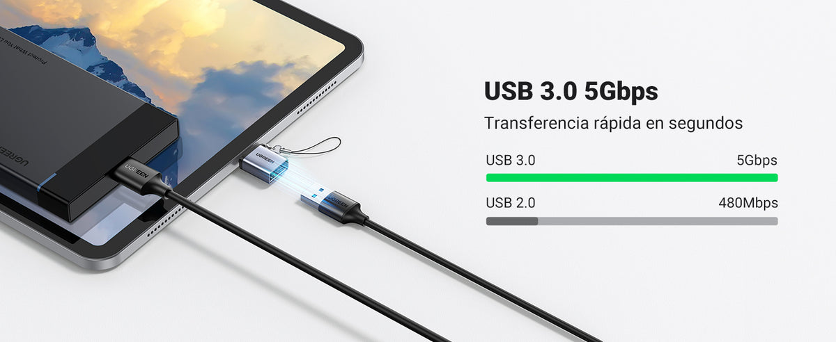 Adaptador usb-c 3.1 macho a USB 3.0 a hembra otg