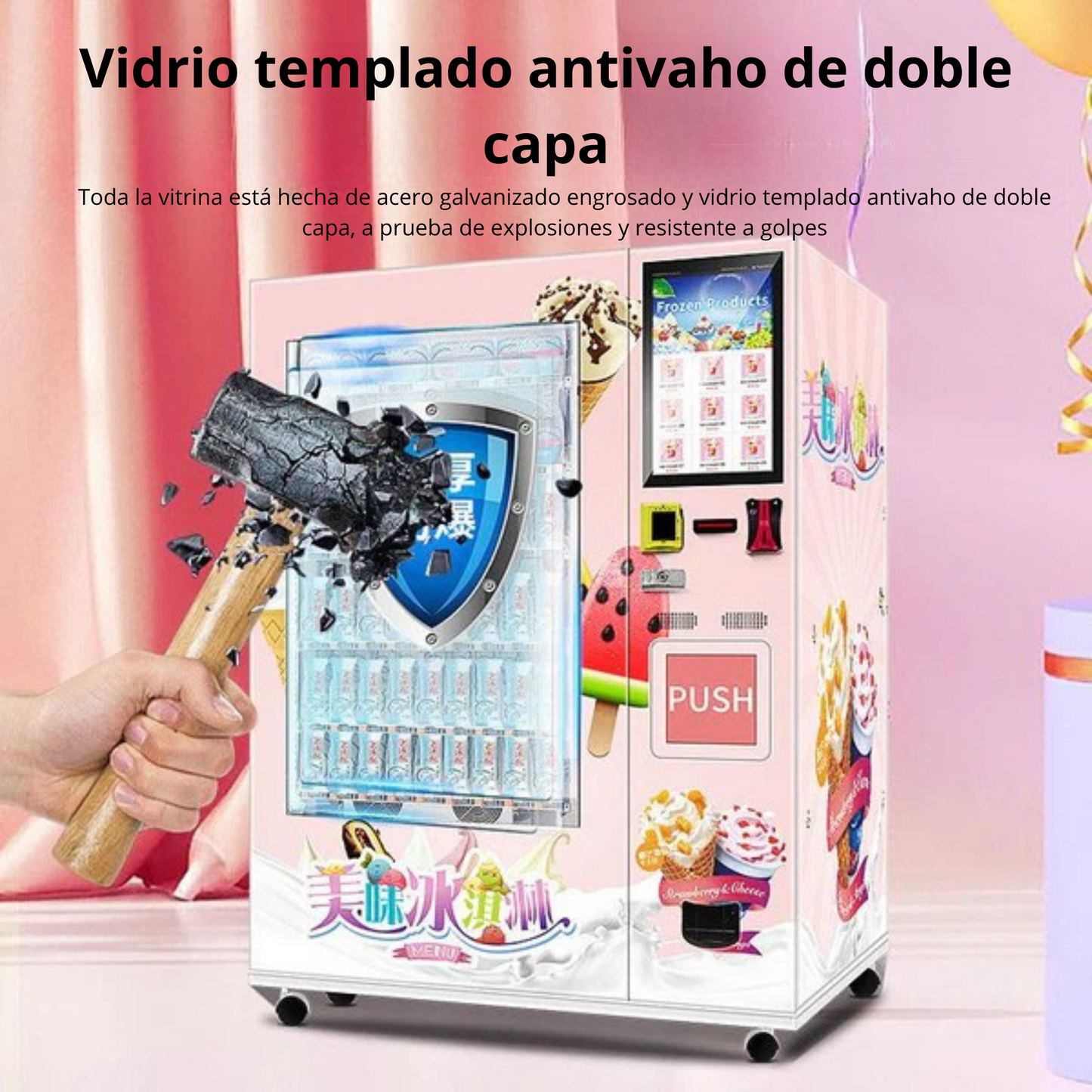 Ice cream and popsicle freezer vending machine
