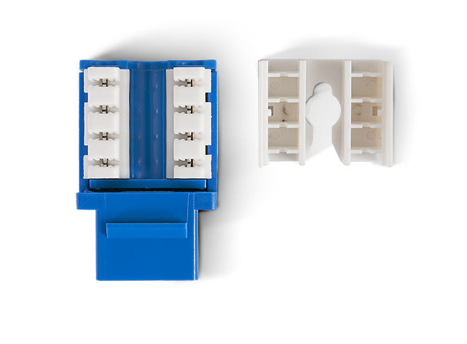 Módulo Jack Keystone Cat5e con Terminación 110 (Punchdown) para Faceplate - Color Azul