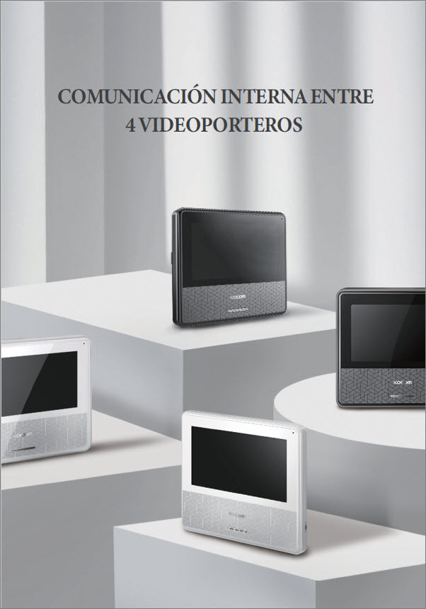 KIT DE VIDEOPORTERO IP COLOR BLANCO / Apertura con app / Súper elegante / Monitor WIFI / Alimentación 110vca