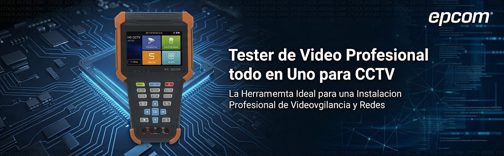 Tester de Video Profesional | Pantalla 4" Touch | Ideal para Cámaras IP/ HD (TVI, CVI, AHD y CVBS) | 4K | H.265/H.264 | PoE | WiFi | Cable Tester |