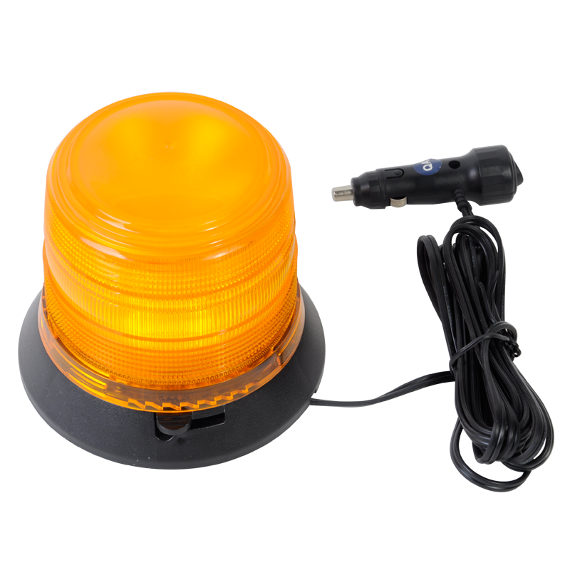 Burbuja Brillante de 6 LEDs, Color Ámbar con Montaje Magnético