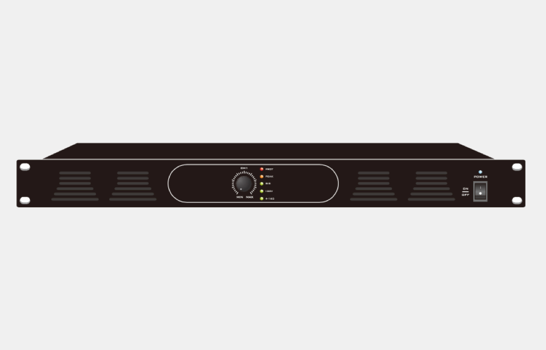 Amplificador de Audio Reforzador | 1 canal | 500w | Clase D | Salida 100V / 4-16Ω | Montaje en rack | RCA