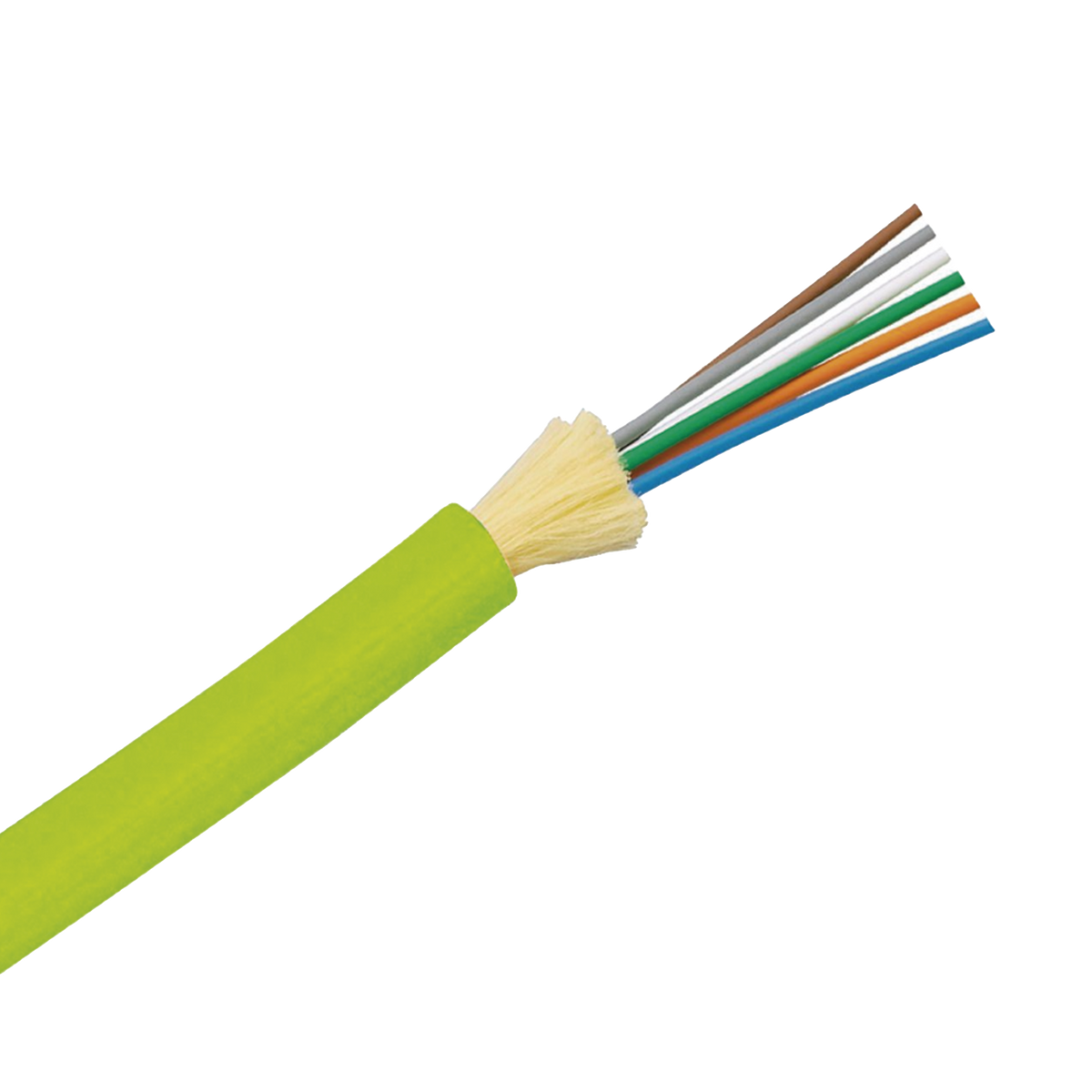 Cable de Fibra Óptica de 6 Hilos, Multimodo OM5 50/125 Optimizada, Interior, Tight Buffer 900um, No Conductiva (Dieléctrica), OFNP (Plenum), Precio