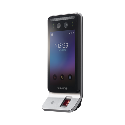 Lector Multi-tecnologia con detector de cubrebocas- Reconocimiento Facial, Huella, Tarjeta Móvil y lector de RFID(125kHz EM & 13.56 Mhz MIFARE)
