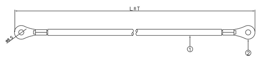 Cable para Baterías, 2.2 m Azul Calibre 2 AWG con Terminales de Ojo en Ambos Extremos