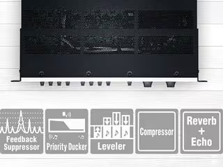 Mezclador Amplificador | 2 zonas | 120w a 70/100V | 100w a 8Ω | DSP Integrado