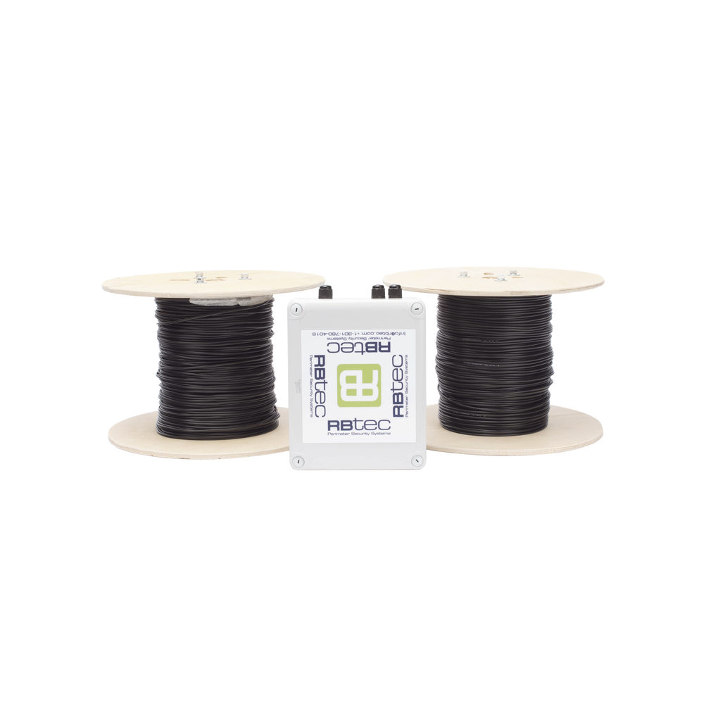 MICALERT Cable Sensor para Paredes, Rejas Rigidas o barandales / 2 zonas de 305 metros / 610 Metros de Protección Total/Tarjeta LPU400/Calibración