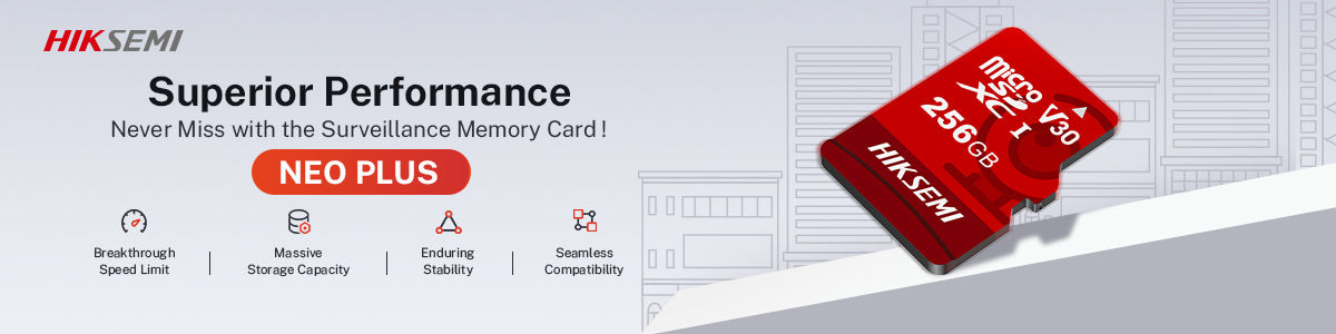 MicroSD HIKSEMI NEO Plus / 128 GB / 95 MB/s Lectura / 50 MB/s Escritura / Clase 10 U3 / TLC NAND / Especializada Para Videovigilancia 24/7