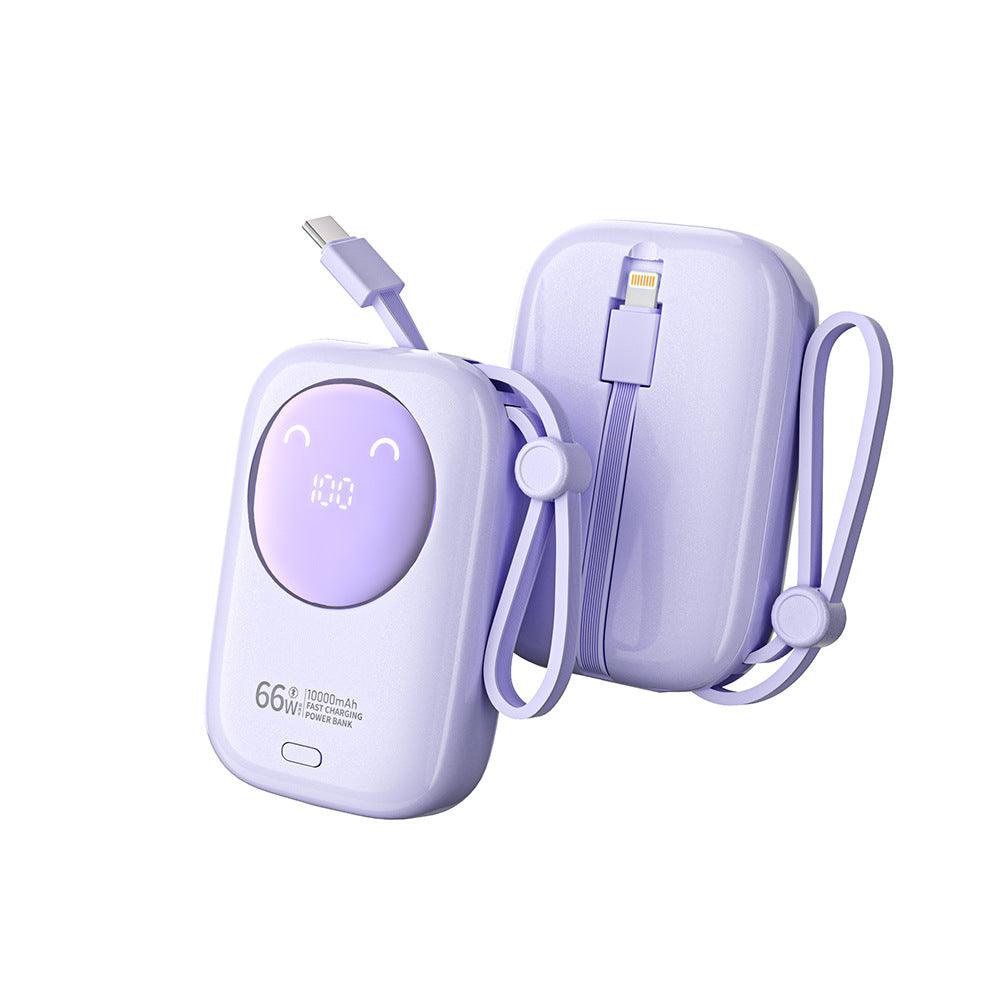 Powe Bank de carga rápida de 66 W viene con una fuente de alimentación móvil de modo privado por cable, 20,000 mAh, gran capacidad, compacta y portátil, y 3C - Ciaespinoza.com