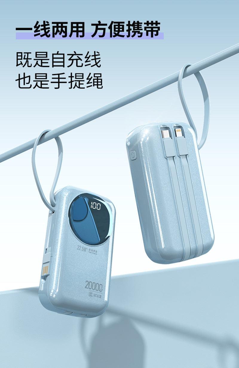 Powe Bank de carga rápida de 66 W viene con una fuente de alimentación móvil de modo privado por cable, 20,000 mAh, gran capacidad, compacta y portátil, y 3C - Ciaespinoza.com