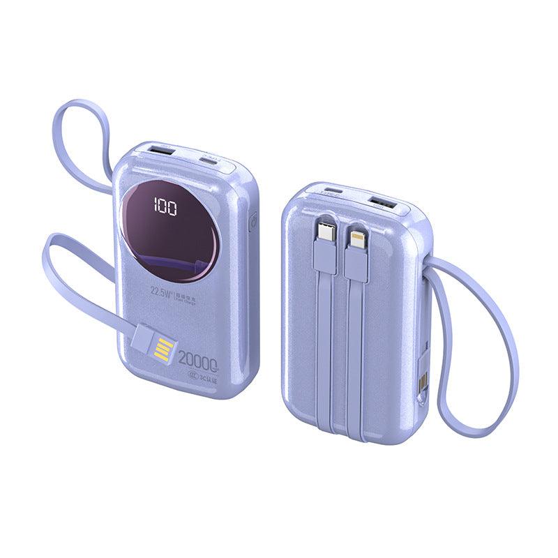 Powe Bank de carga rápida de 66 W viene con una fuente de alimentación móvil de modo privado por cable, 20,000 mAh, gran capacidad, compacta y portátil, y 3C - Ciaespinoza.com
