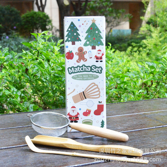 Kit Matcha Ceremonial Japonés: Batidor Chasen + Soporte + Cuchara + Pincel