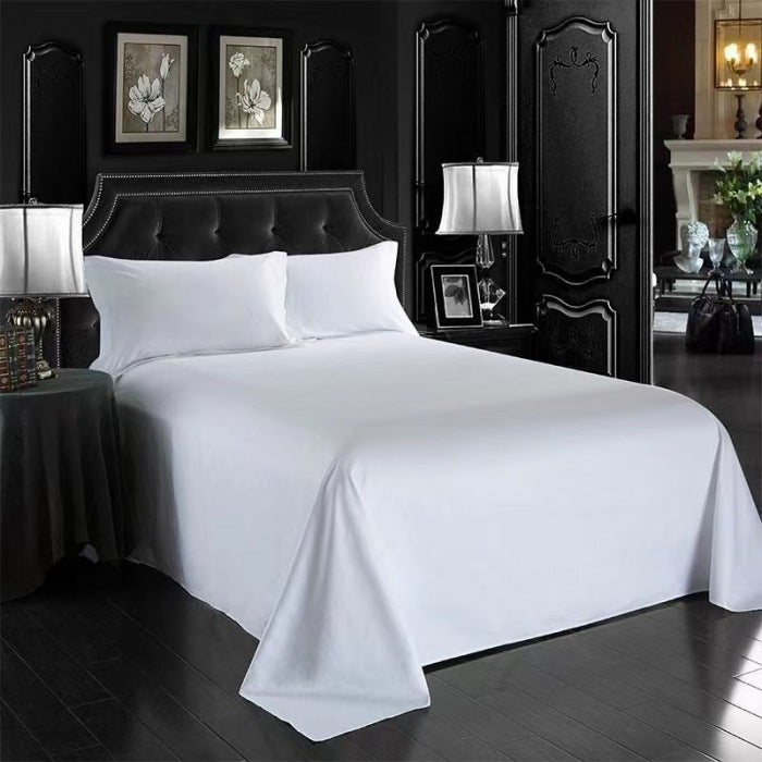 Sabanas de cama de hotel blancas de algodón de alta calidad
