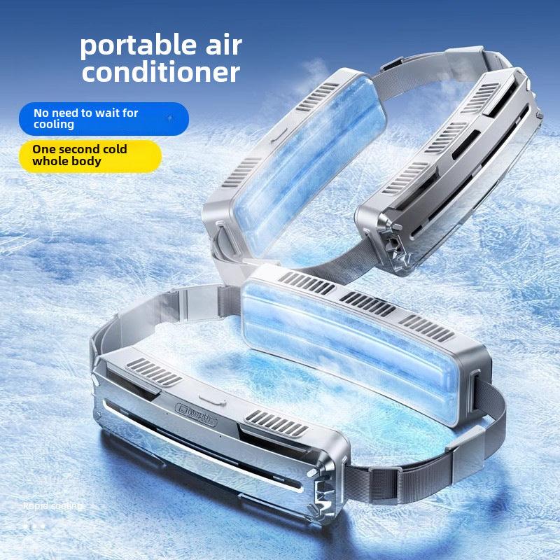 Ventilador de cintura, cinturón portátil, anillo de aire, ventilador pequeño silencioso, refrigeración, aire acondicionado, viento recargable por USB - Ciaespinoza.com