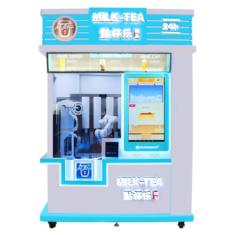 Local movil con maquina expendedora de bebidas con tapioca, té con leche, de brazo robótico automatizado 24/7 - Ciaespinoza.com