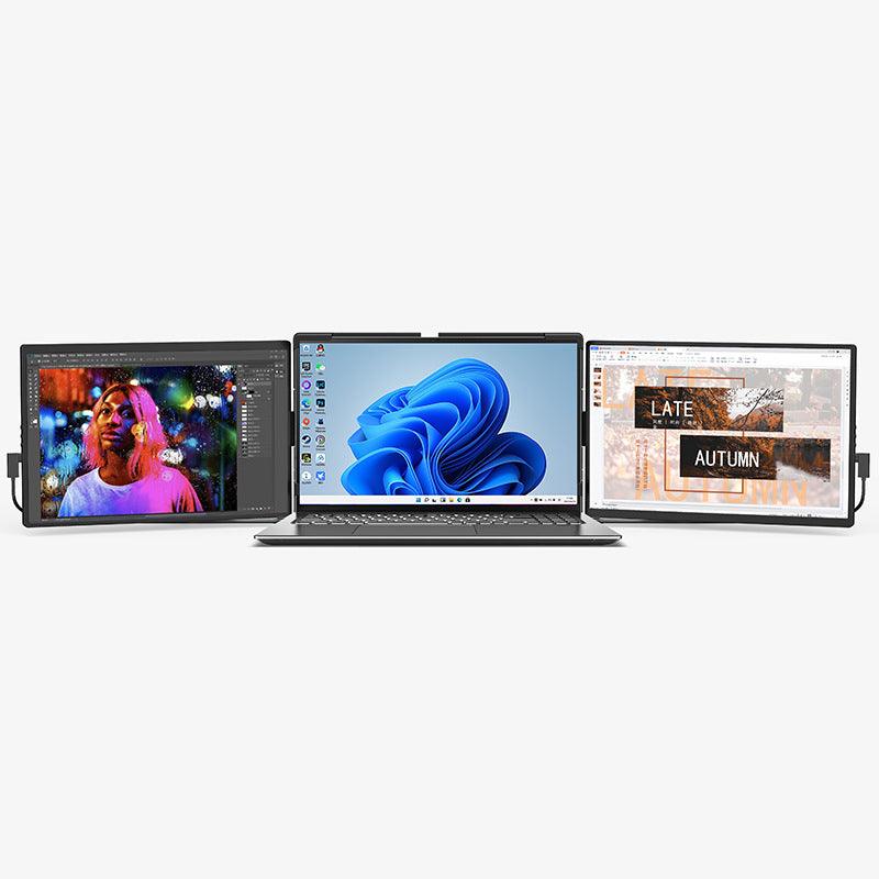Monitor portátil de doble pantalla de 14,1 pulgadas, pantalla secundaria de teléfono móvil, pantalla externa conveniente - Ciaespinoza.com
