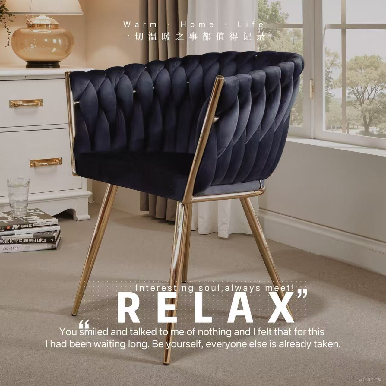 Silla de lujo ligero para tocador, taburete, moderno, para maquillaje o dormitorio
