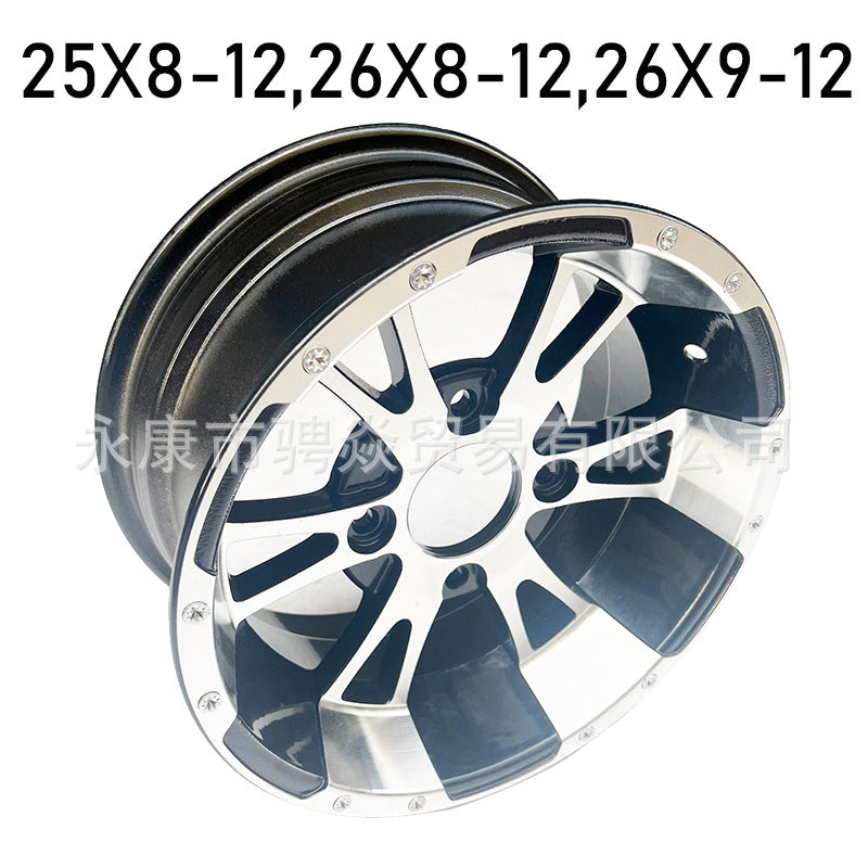 Rin para ATV 25X8-12 26 9-12 Pulgadas Neumáticos Bujes de Aluminio 12x6J Ruedas de Hoja Llantas