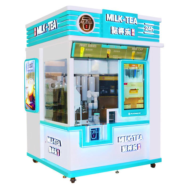 Local movil con maquina expendedora de bebidas con tapioca, té con leche, de brazo robótico automatizado 24/7 - Ciaespinoza.com