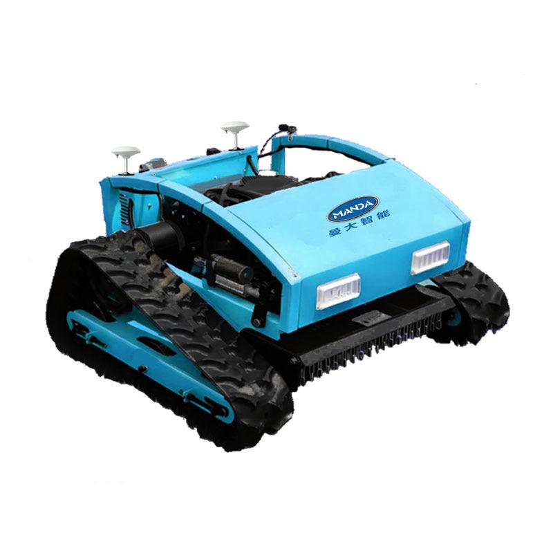 Cortadora de césped con control remoto sobre orugas, robot cortacésped de huerto híbrido de gasolina-aceite-eléctrico Máquina desmalezadora multifuncional - Ciaespinoza.com