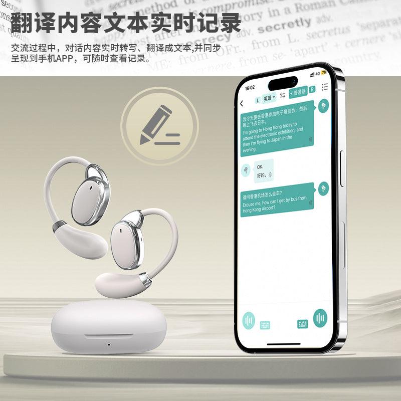 Auriculares de traducción V18, traductor inalámbrico Bluetooth, audífonos de interpretación simultánea inalámbrica multidiomas - Ciaespinoza.com