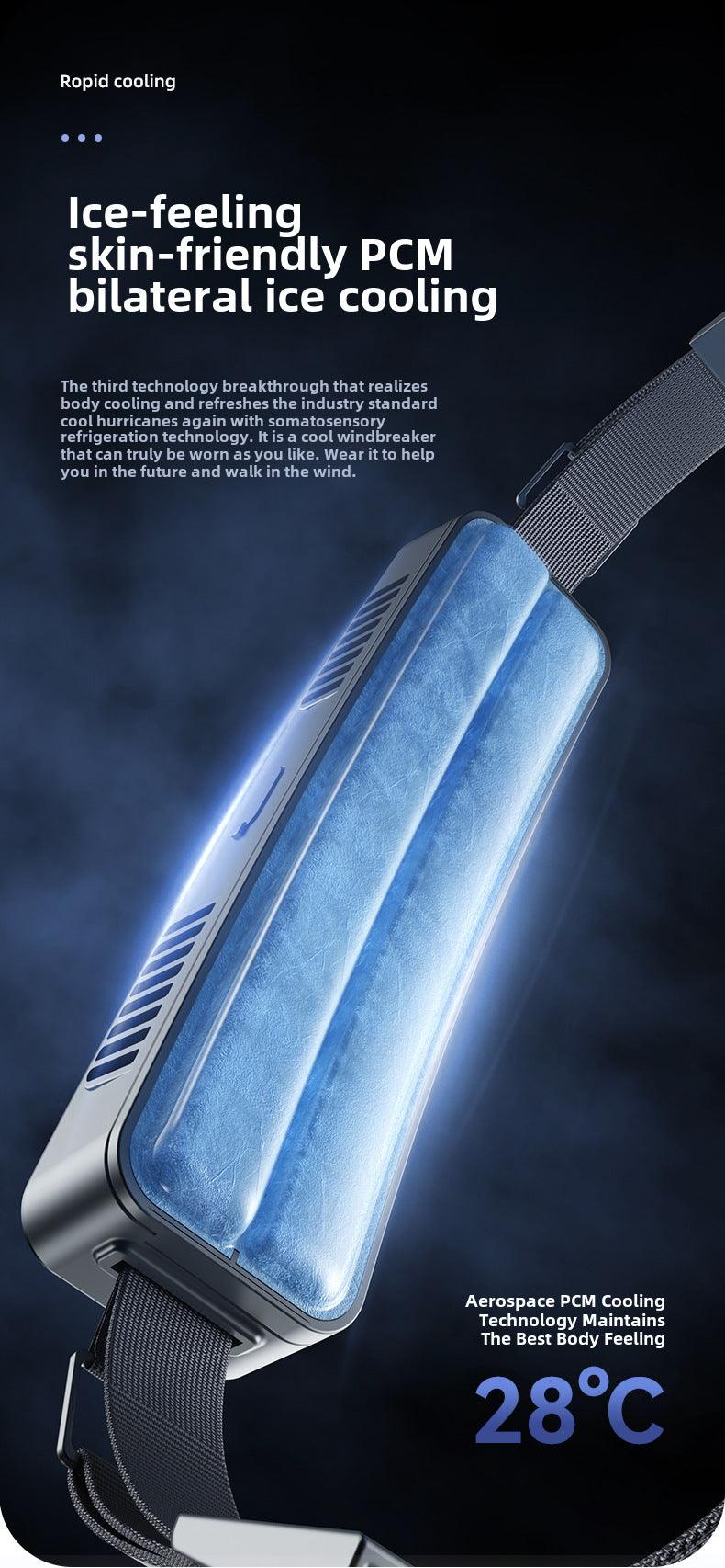 Ventilador de cintura, cinturón portátil, anillo de aire, ventilador pequeño silencioso, refrigeración, aire acondicionado, viento recargable por USB - Ciaespinoza.com