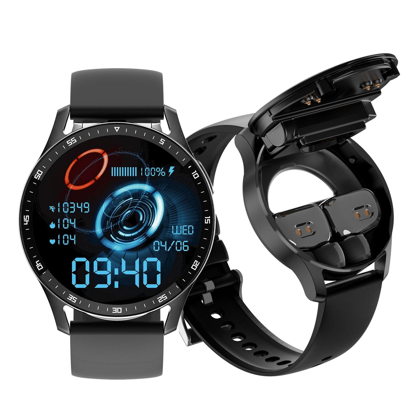 Reloj inteligente X7 con auriculares bluetooth 2 en 1 TWS llamada binaural inalámbrica, música, deportes - Ciaespinoza.com
