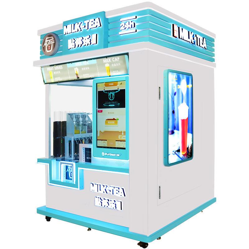 Local movil con maquina expendedora de bebidas con tapioca, té con leche, de brazo robótico automatizado 24/7 - Ciaespinoza.com