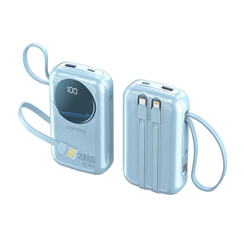 Powe Bank de carga rápida de 66 W viene con una fuente de alimentación móvil de modo privado por cable, 20,000 mAh, gran capacidad, compacta y portátil, y 3C - Ciaespinoza.com