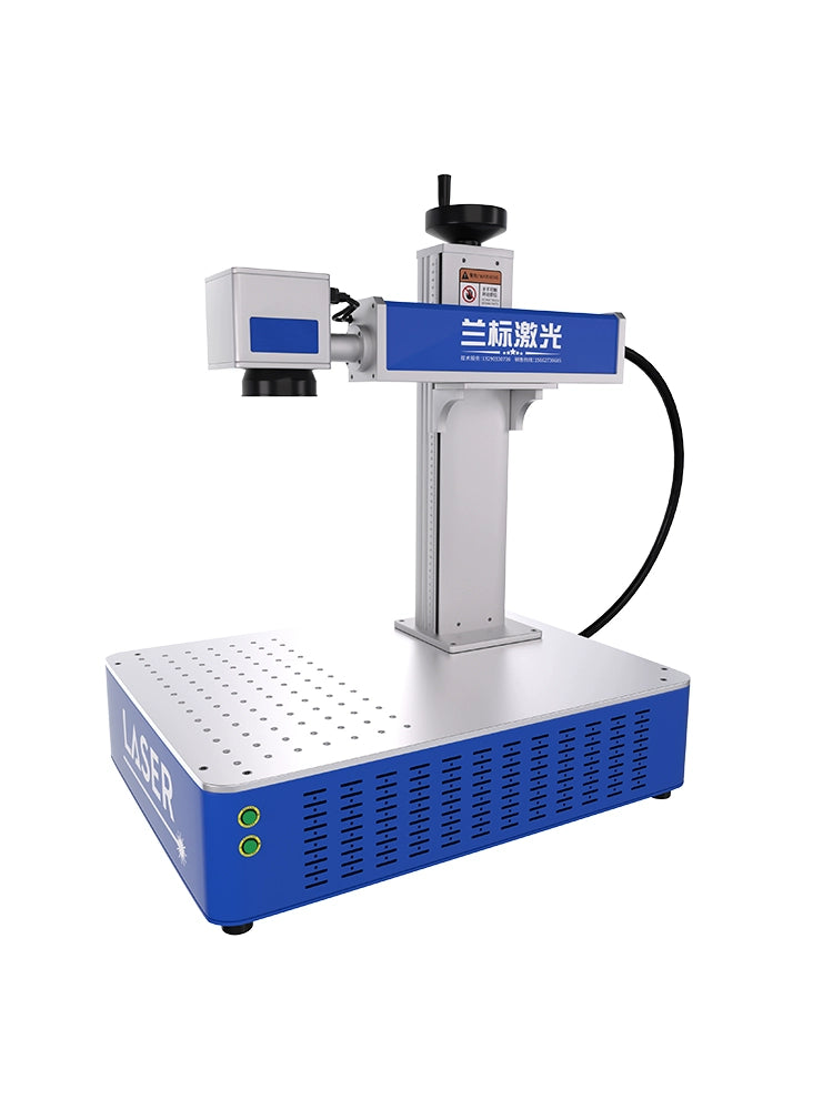 Máquina de marcado láser de etiqueta azul, placa de identificación de metal, máquina de grabado ultravioleta, máquina de codificación de letras de fibra de mano, pequeña y completamente automática